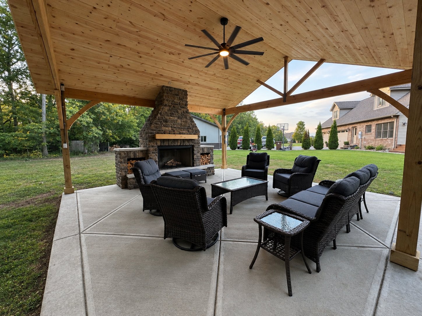 Covered patio retreat
